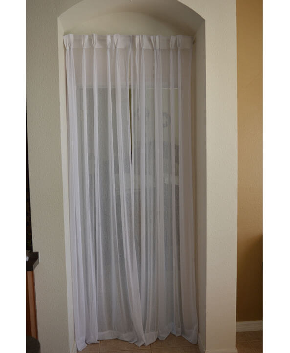 white sheer curtains