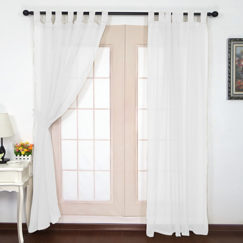 White Tab Top Curtain